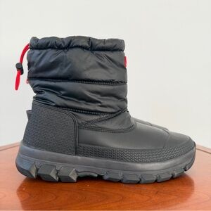 Hunter Intrepid Women’s Black Quilted Snow Boots | US 10